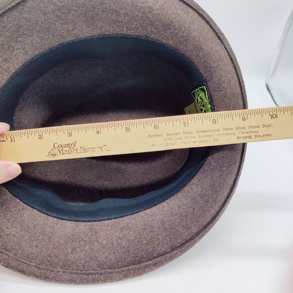 SCALA 100% Wool Fedora Hat Size S Brown - Picture 8 of 11